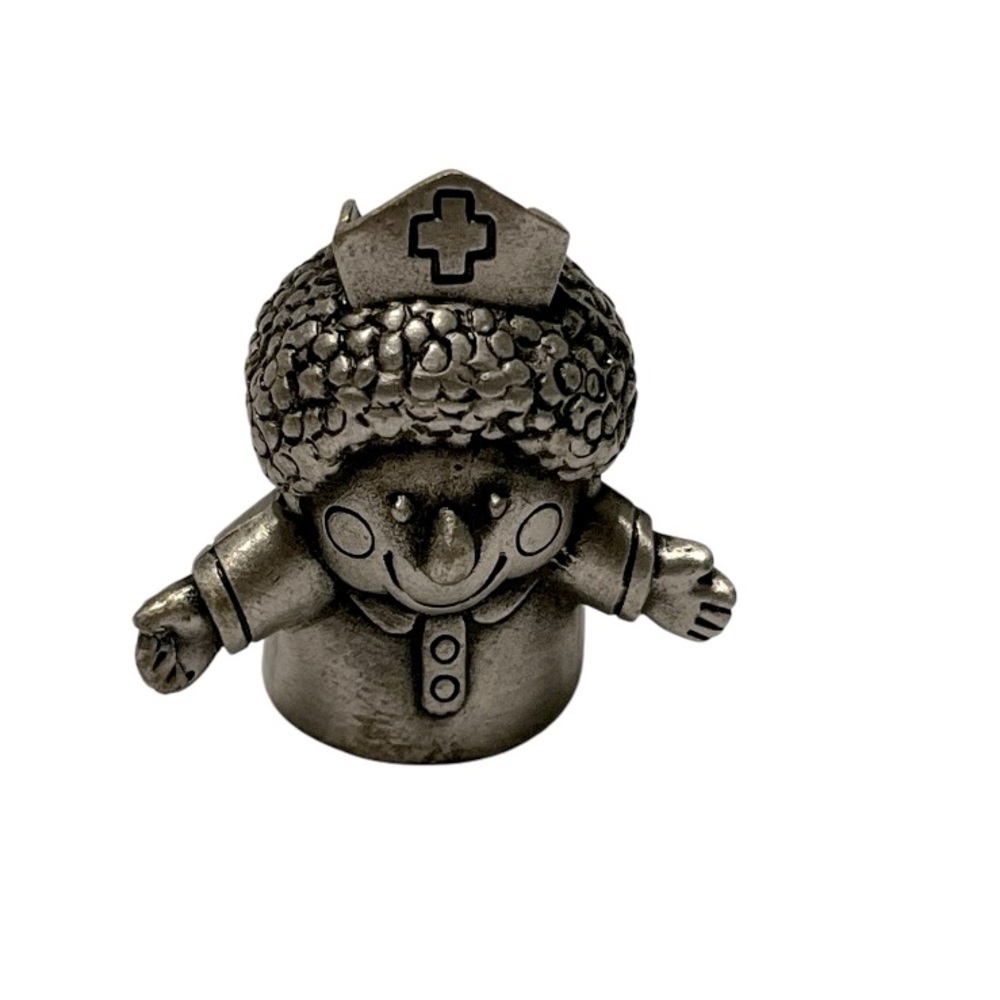 1984 Spoontique Pewter Nurse Figurine 1.25"